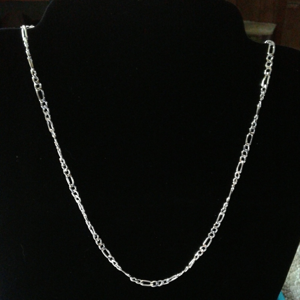 925 Sterling Silver  Figaro Italian  Chain